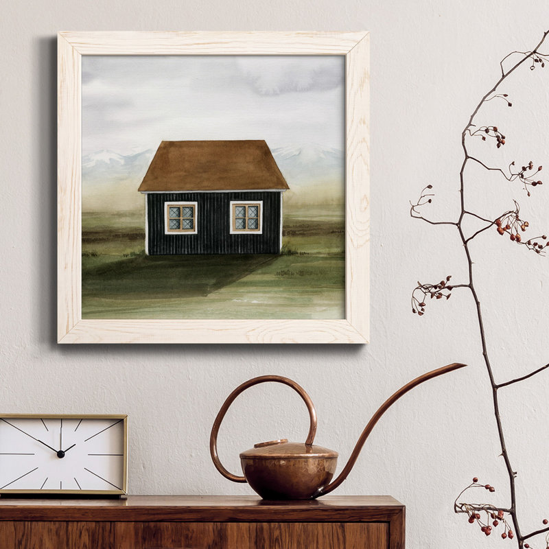Nordic Cottage II - Toile encadrée de qualité supérieure - prête à être accrochée, Blanc, H 35,5 po x l 35,5 po x P 1,5 po