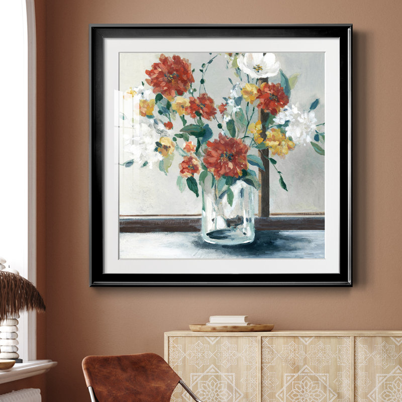 Ensoleillé - peinture encadrée, H 30,5 po x l 30,5 po x P 1,5 po, Toile avec cadre noir