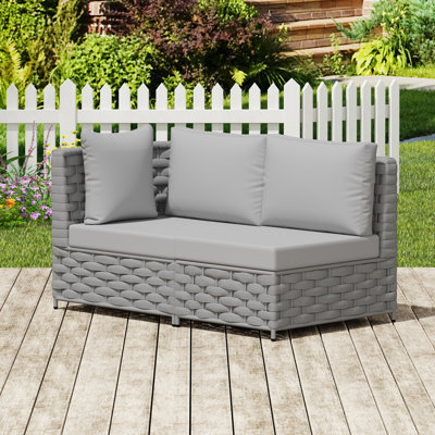 Canapé modulaire en aluminium pour terrasse pour 2 personnes