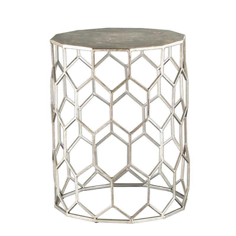 Table de bout cylindrique en fer Chantella