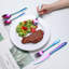 Ensemble de couverts de luxe 40 pièces en acier inoxydable doré pour 8 personnes - Coutellerie robuste avec poignées épaisses pour les restaurants, les fêtes et les repas de tous les jours-1087442329