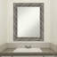 Miroir mural de salle de bain en bois argenté 29,5 x 23,5 po-1438465890
