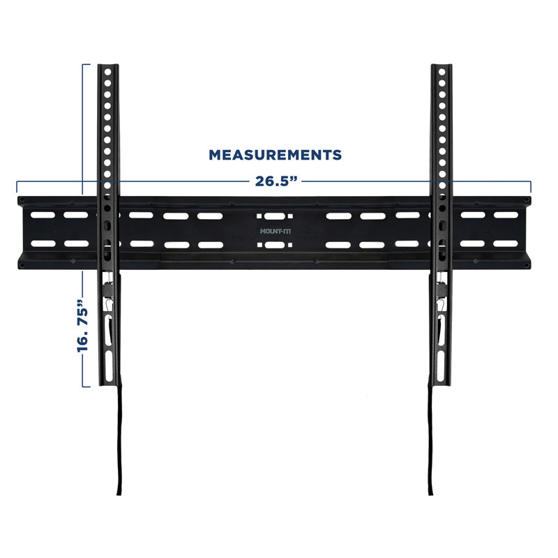 Support mural noir fixe pour supporter jusqu'à 77 lb