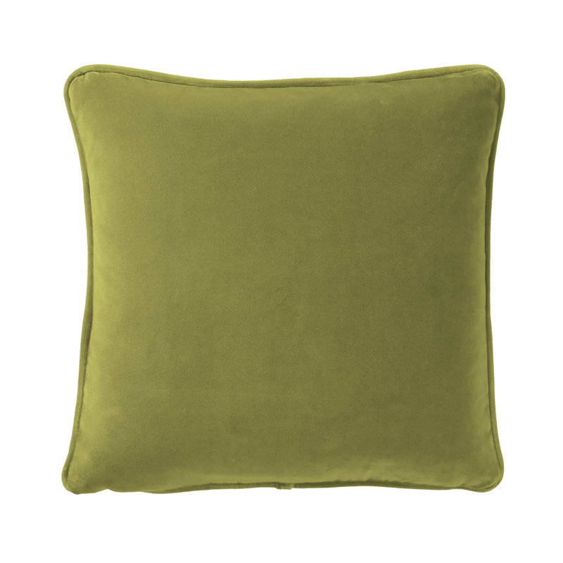 DIVAN Velvet Pillow Cover & Insert, Square 26", Green