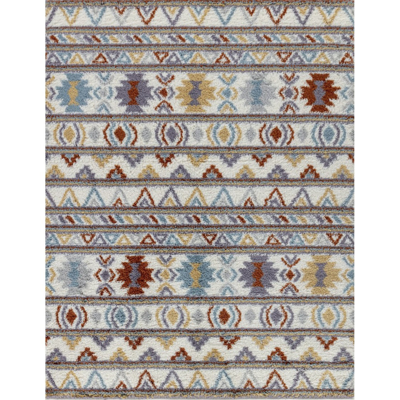 Tapis multicolore à poils longs L_SG_CZY1008 Loft, Rectangle 7 pi 10 po x 9 pi 10 po