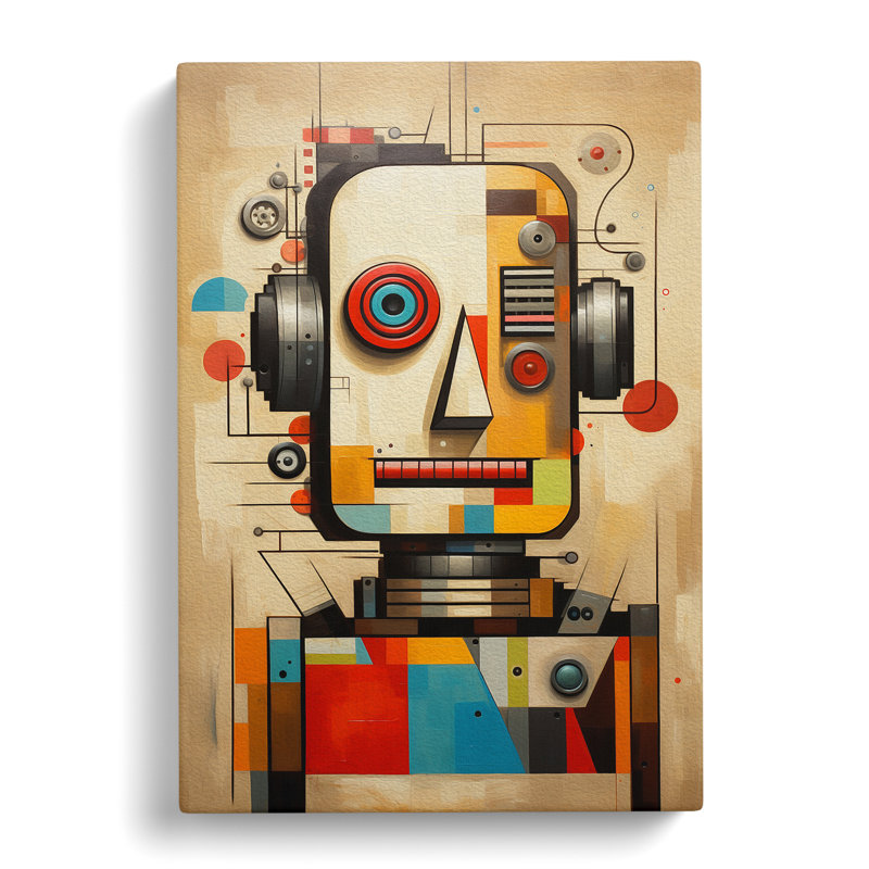Robot Geometric - No Frame Print, 50cm H x 35cm W x 3cm D