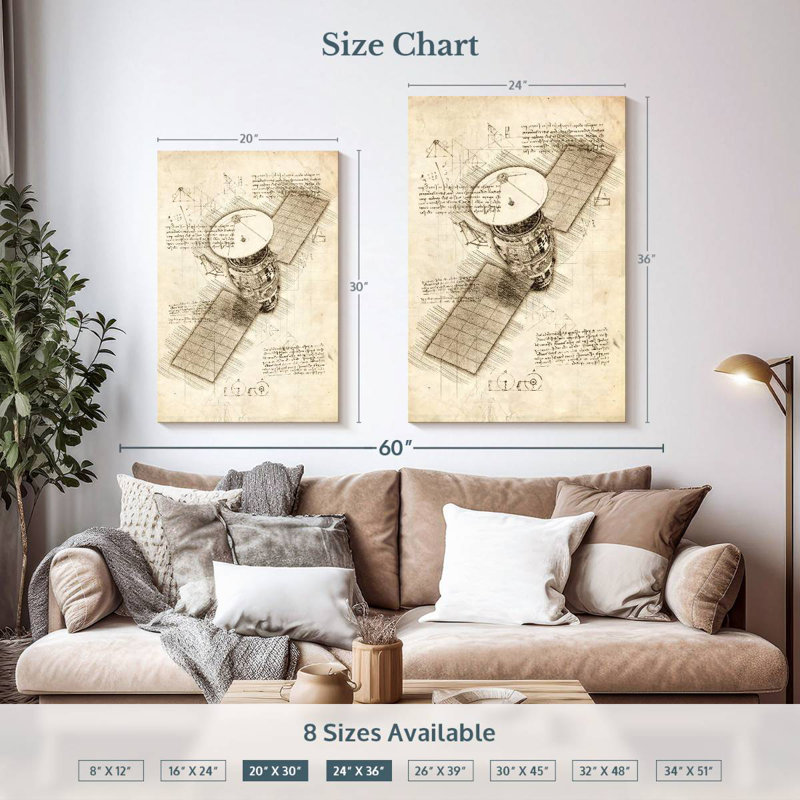 Oberle Satellite Blueprint, 36" H x 24" W