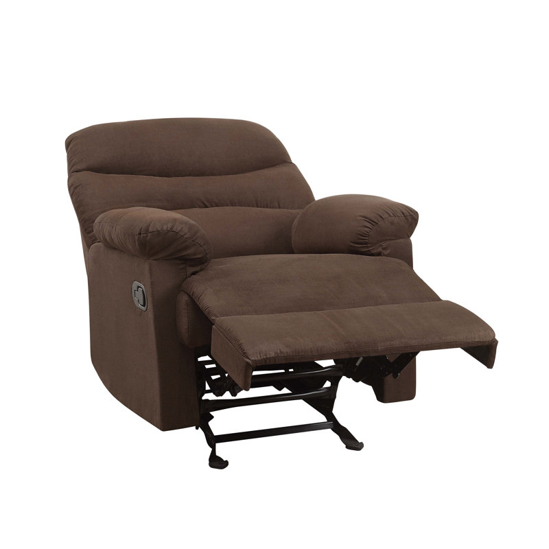 Arcadia Chocolate Microfiber Motion Glider Recliner, Chocolate