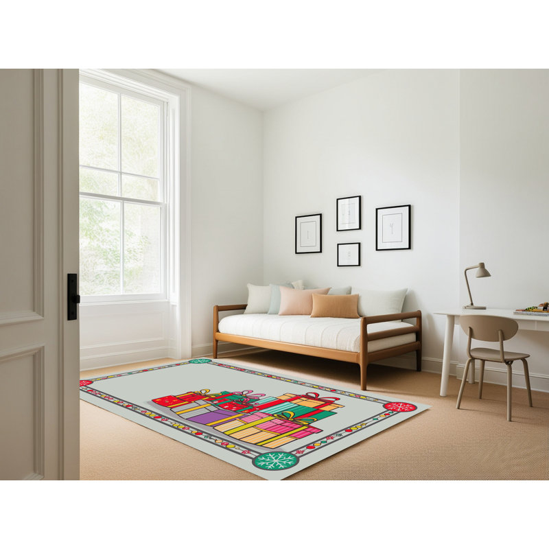 Tapis de Noël pour six fêtes Ginza, Rectangulaire 2 pi x 3 pi