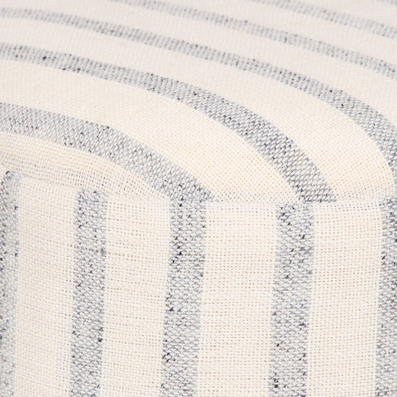 Honey-Belle Solid Wood Accent Stool, White/Gray