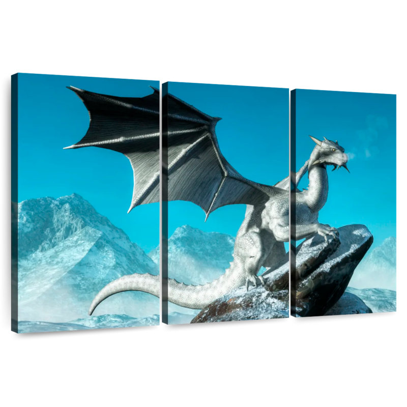 Kelan Winter Dragon, 42" H x 65" W