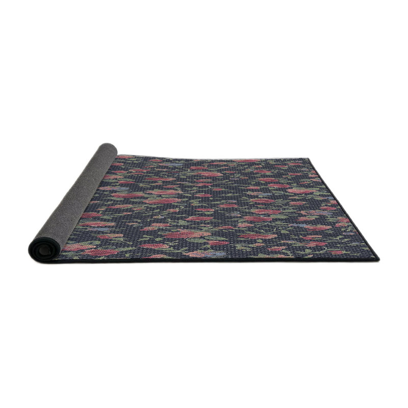 Tapis noir / rose Power Loom, Carré 8 pi