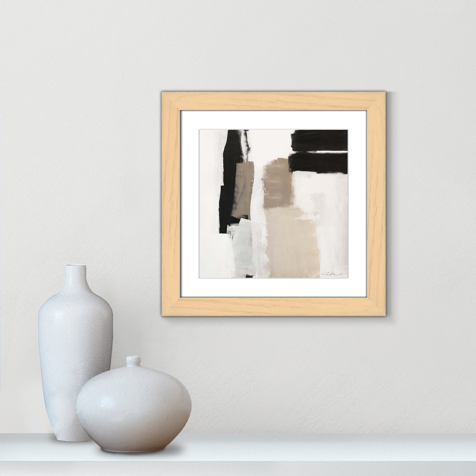 Earth Scapes II Print, Natural Cube Framed, 18.5" H x 18.5" W x 1.25" D