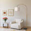 72'' Antique Brass, Marble Base, Dimmable Overarching Floor Lamp