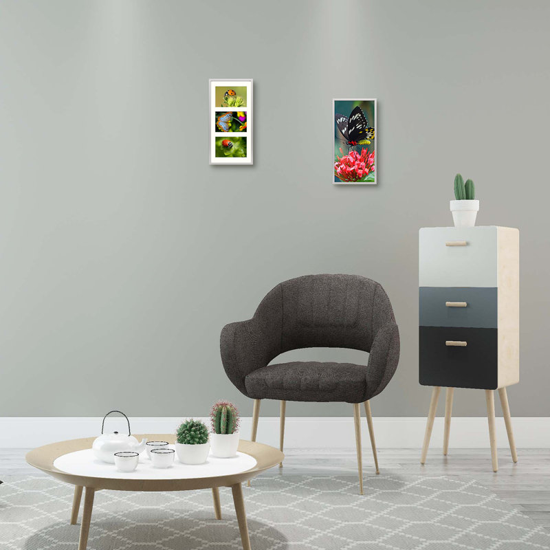 Cadre photo Drennon, 4 po x 6 po, Argent, 7 po x 14 po emmêlé à 4 po x 6 po