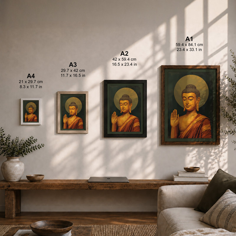 Buddha In Radiance Religious & Spiritual - Print, Unframed, A1 - 84.1 x 59.4 cm