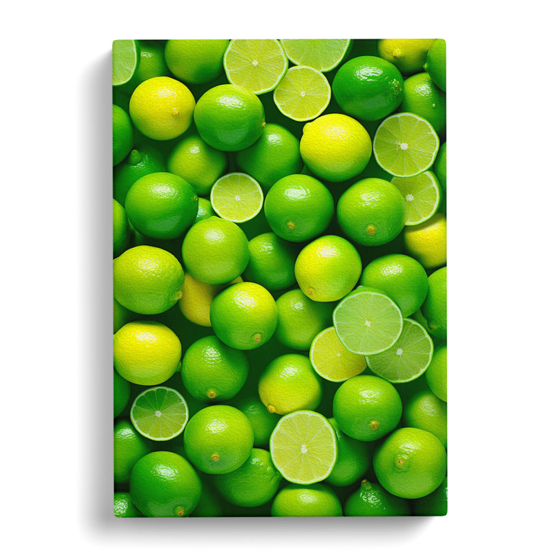 Lime Fruit Colour Field - No Frame Print, 60cm H x 40cm W x 3cm D