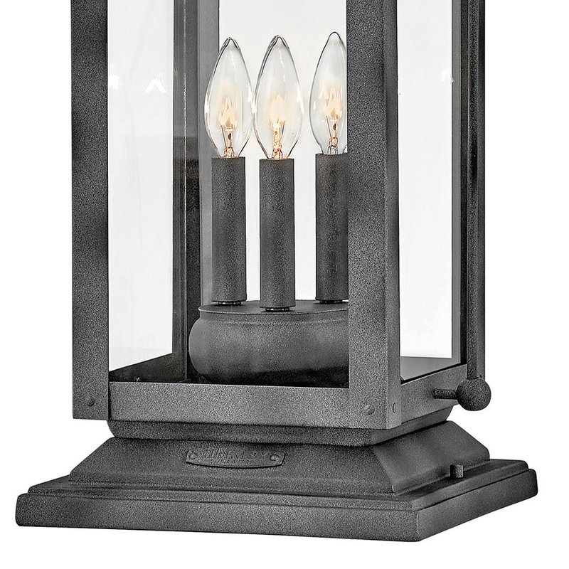 Anchorage 3-Light Pier Mount Light, Aged Zinc, Incandescent