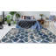 Tapis bleu à poils longs Delaili-2043255046