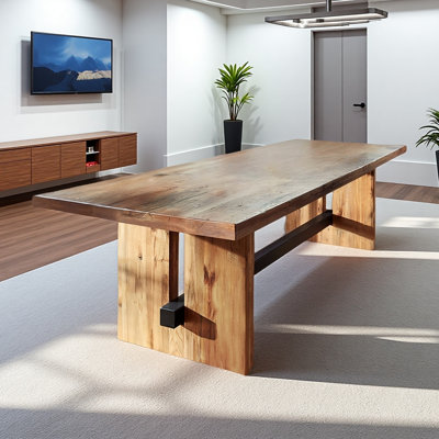Table de conférence moderne en bois massif