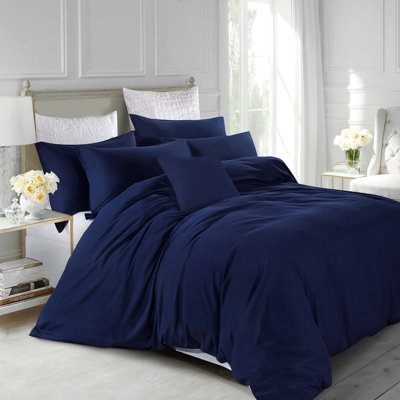 Marnisha Microfiber Solid Colour Duvet Cover Set with Pillowcases Included