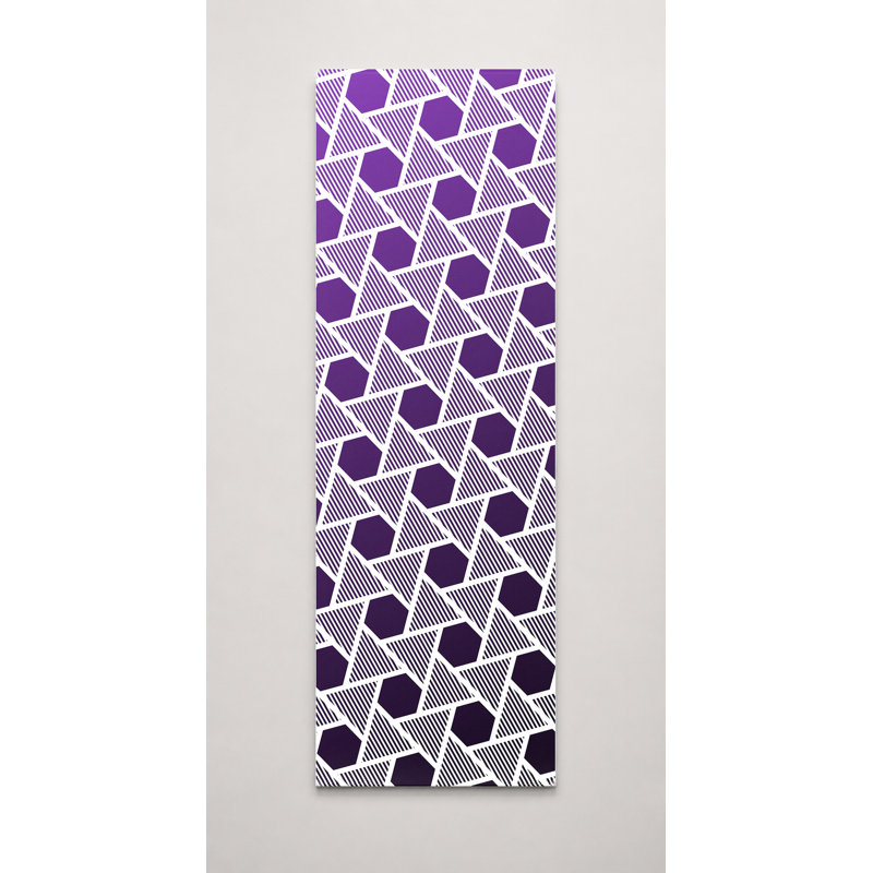 Motif géométrique mauve à motif hexagonal - Toile haute, 16" W x 48" H