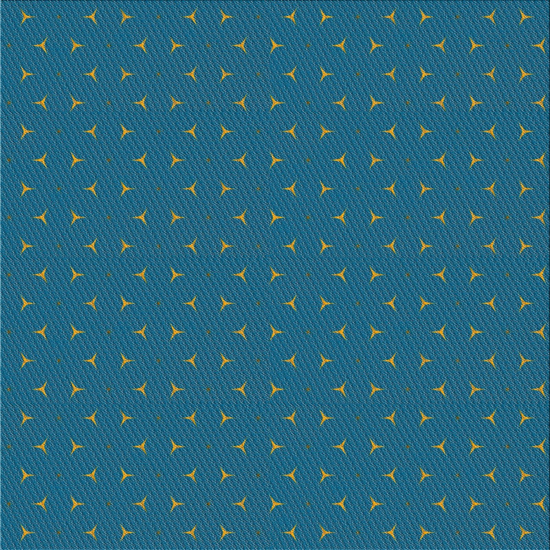 Tapis décoratif bleu à motifs Hillier, Carré 8 pi