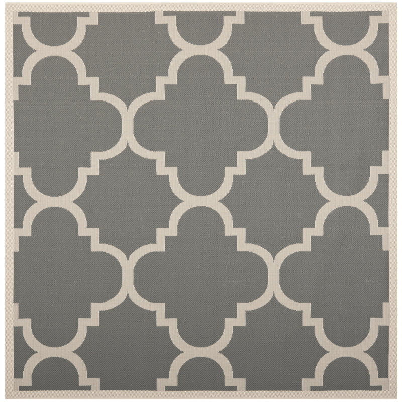 Herefordshire Performance Geometric Indoor/Outdoor Area Rug, Square 7'1