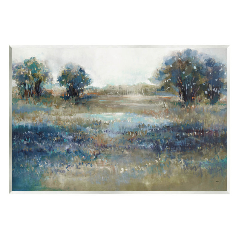 Impressionniste, impression sur bois par K. Nari, H 10 po x l 15 po x P 0,5 po