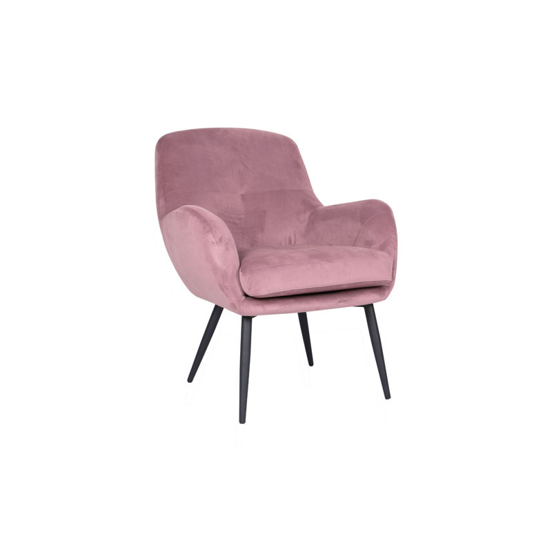 Upholstered Side Chair, Pink