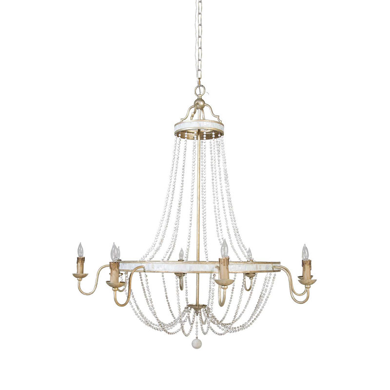 Lustre empire 8 lumières de style bougie Corinna