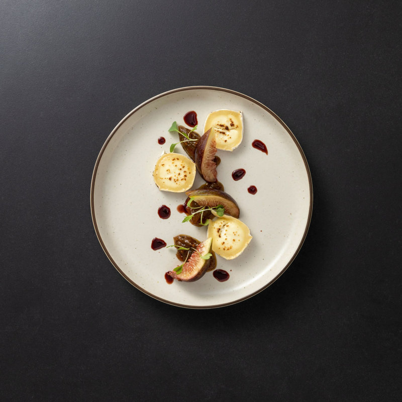 Salad Plate, Cream Cocoa