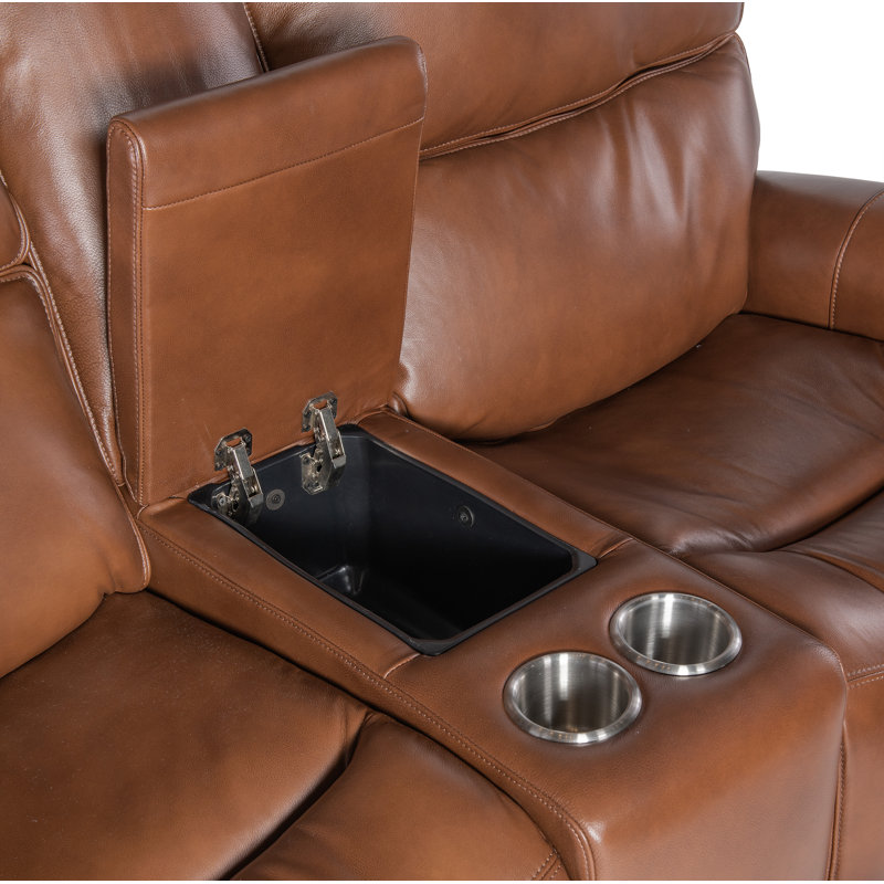 Crosby Leather Loveseat