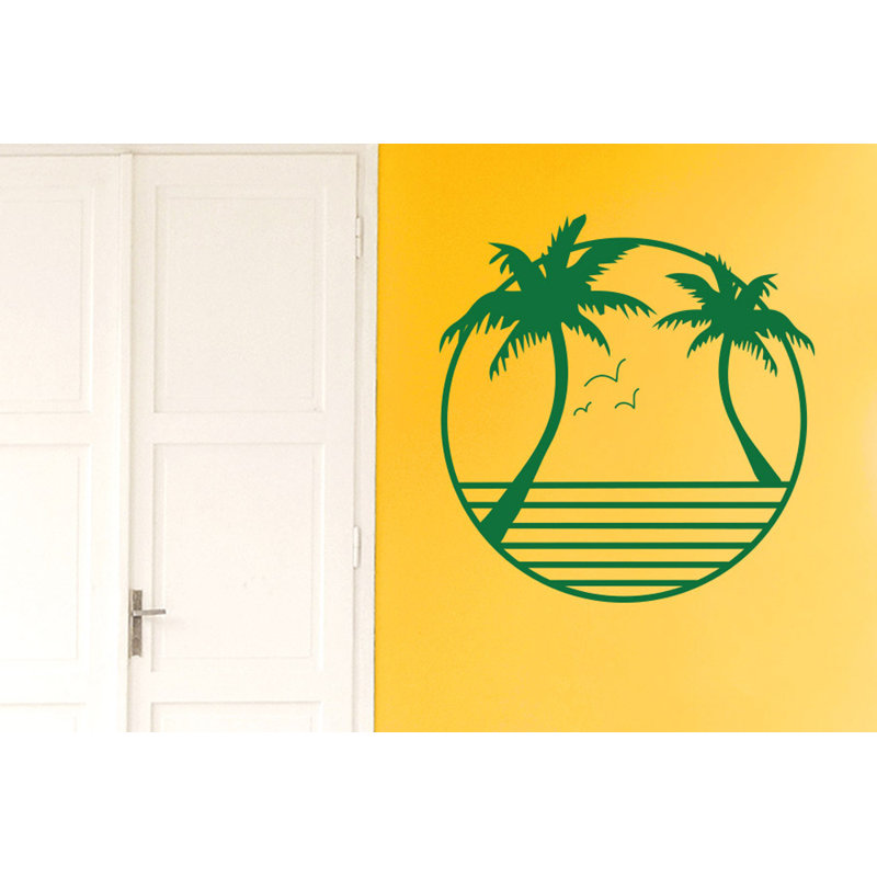 Nautical & Beach Non-Wall Damaging Wall Decal, Green
