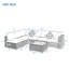 Ensemble de conversation en osier / rotin pour 6 personnes avec coussins-557666761