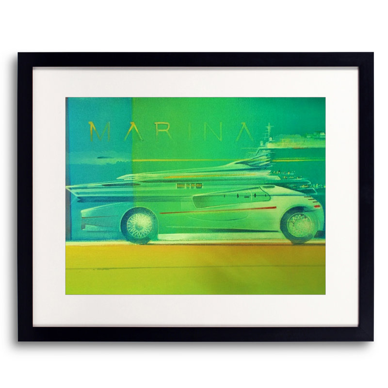 Marina Reflection Print by Gerard Tunney