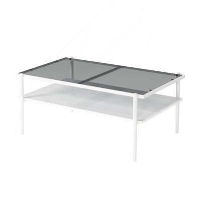 Manzie Glass Top Single Coffee Table