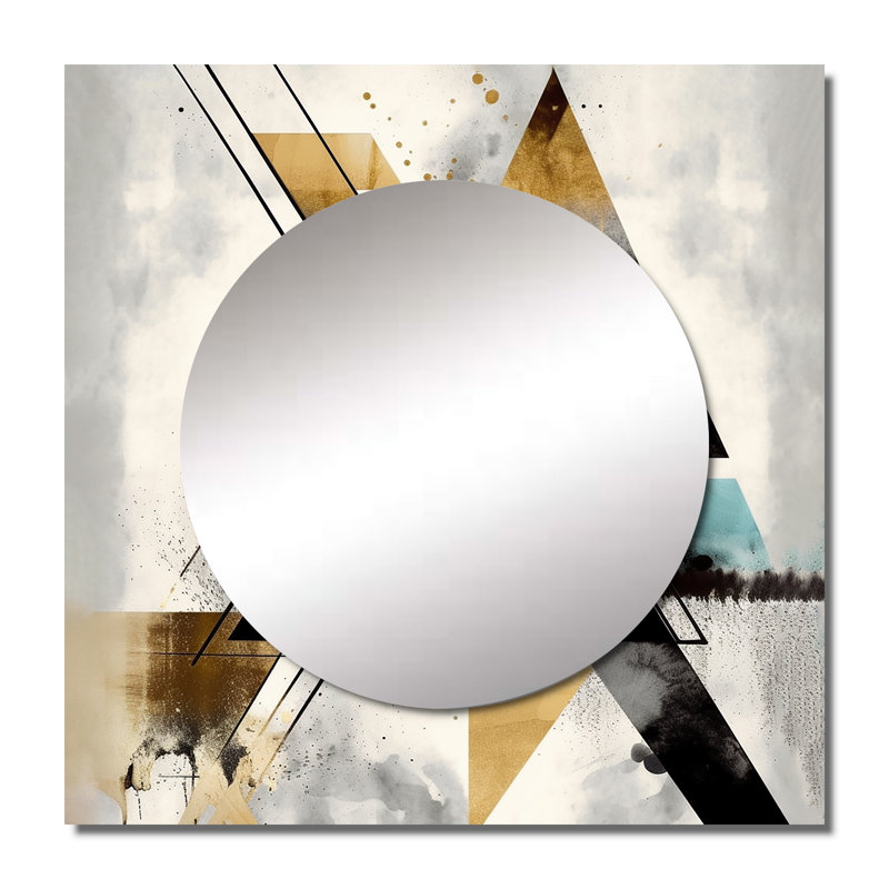 Jossalyn - Modern Geometric Square Mirror For Wall Art Decor, 29" x 29"
