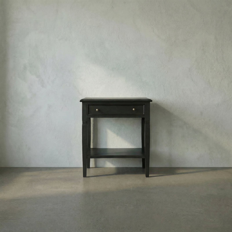 Oxford Solid Wood End Table, Hand Rubbed Black