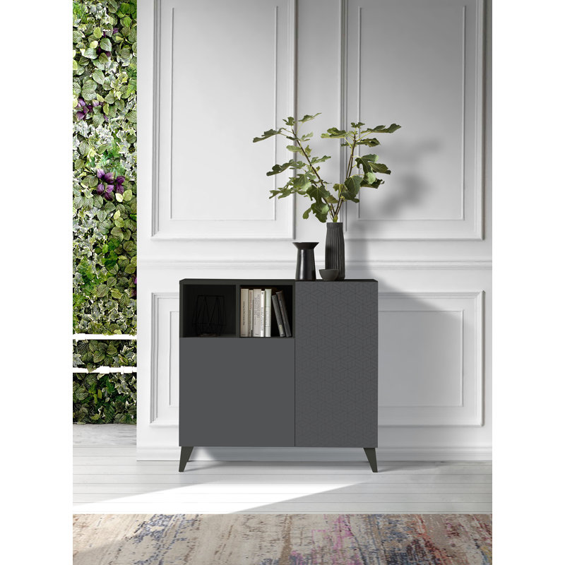 12 Pair Shoe Storage Cabinet, Jet Black