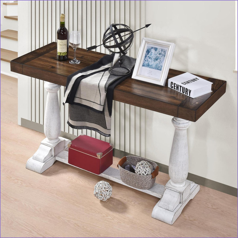 Table basse Bohemian Rattan Tablette inférieure - peu encombrante pour les petits salons