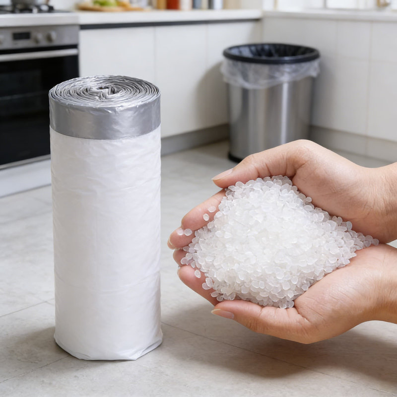 Sacs à ordures robustes à cordon, 270 sacs de poubelle pré-séparés pour cuisine de 6 à 7 gallons, résistant aux fuites et aux déchirures pour la maison et le bureau
