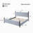 Striped Rubberwood Upholstered Bed-1653583328
