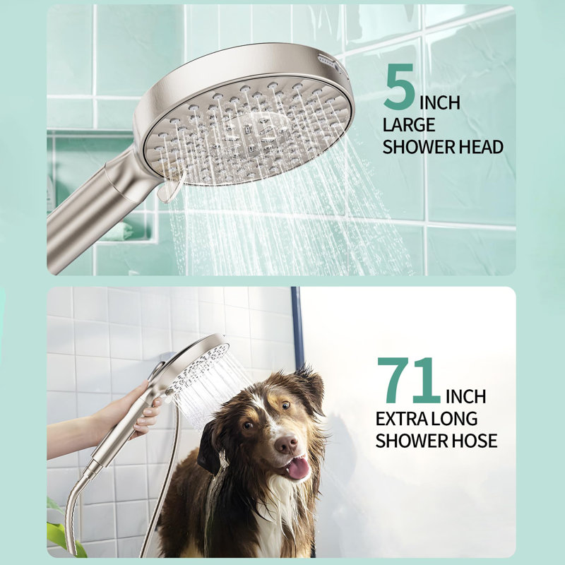 Pomme de douche filtrée avec 4 filtres, Nickel brossé