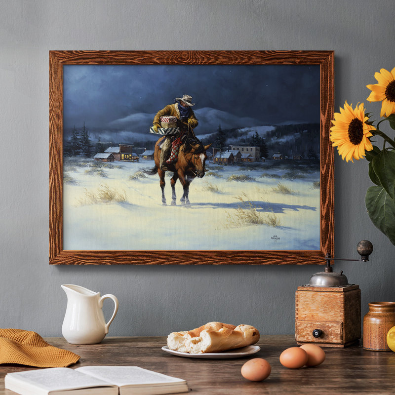 Bringing Christmas Home, peinture sur toile encadrée, H 14 po x l 20 po x P 1,5 po, Érable