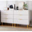 3 Drawer Dresser For Bedroom With Metal Legs