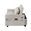 Canapé-lit avec canapé-lit 55,1 po avec dossier ajustable, poches de rangement, 2 coussins moelleux, ports USB-1166623558