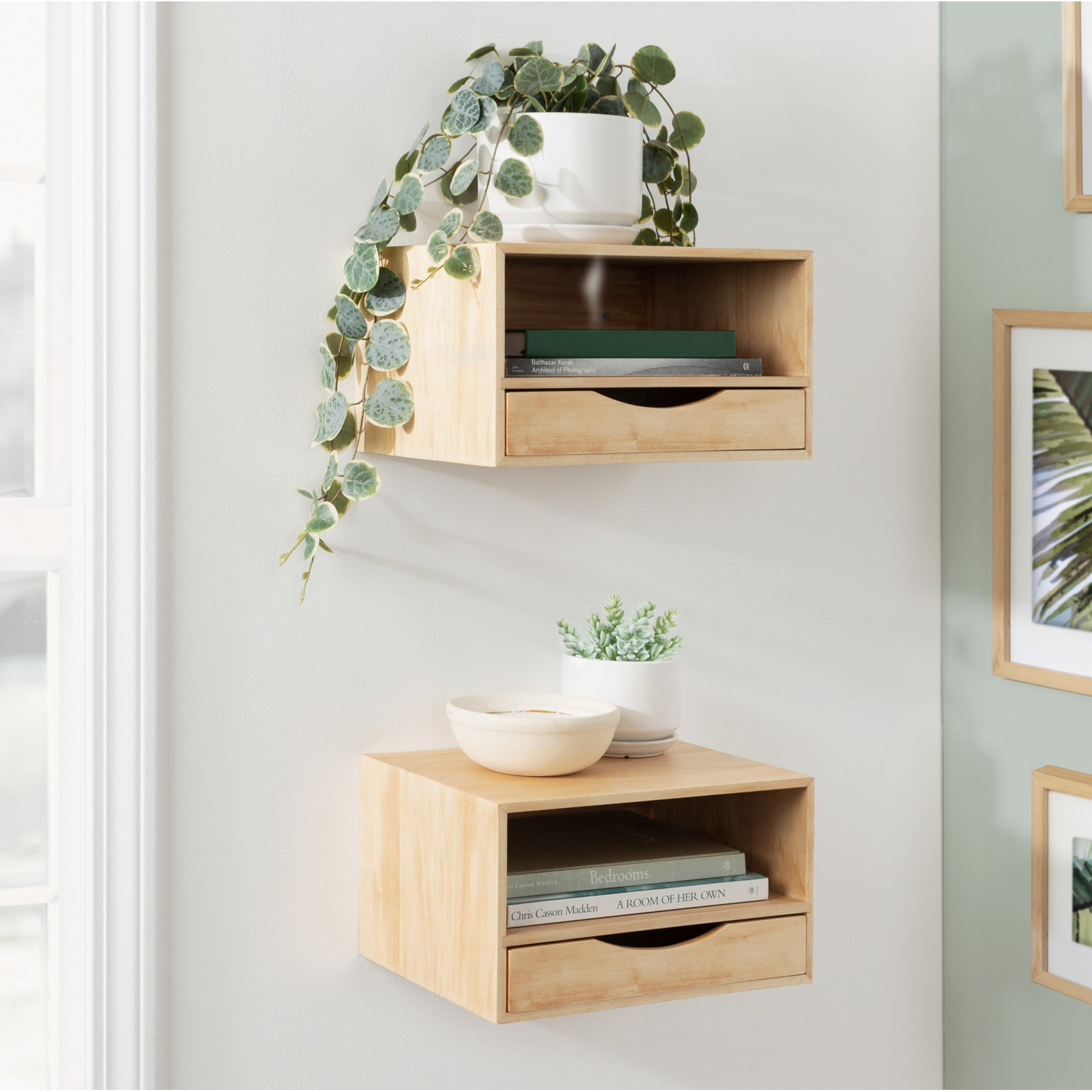Adeana 13" Floating Shelf, Natural