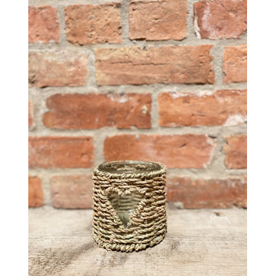 Wicker Tabletop Tealight Holder