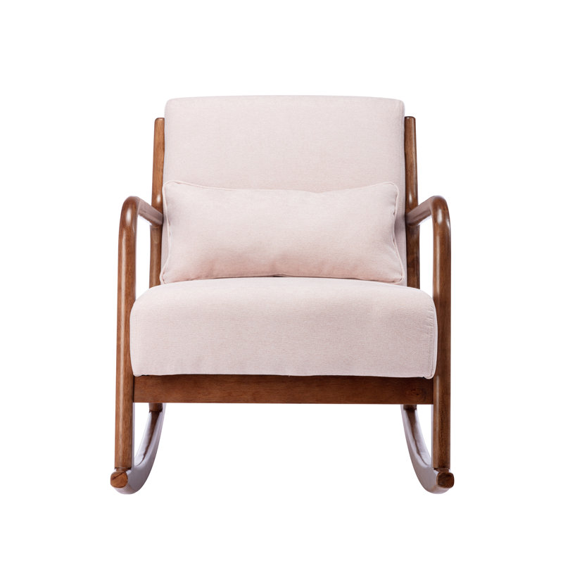 Davika Rocking Accent Chair, Pink Polyester Blend